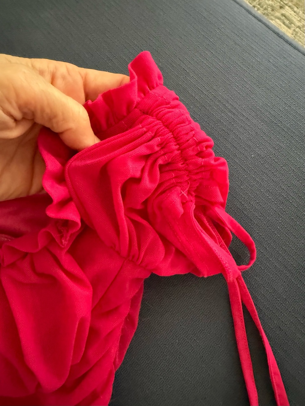 Windsor Hooked In Ruched Crop Top - Picture 3 of 6